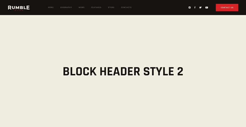 Block Header Style 2
