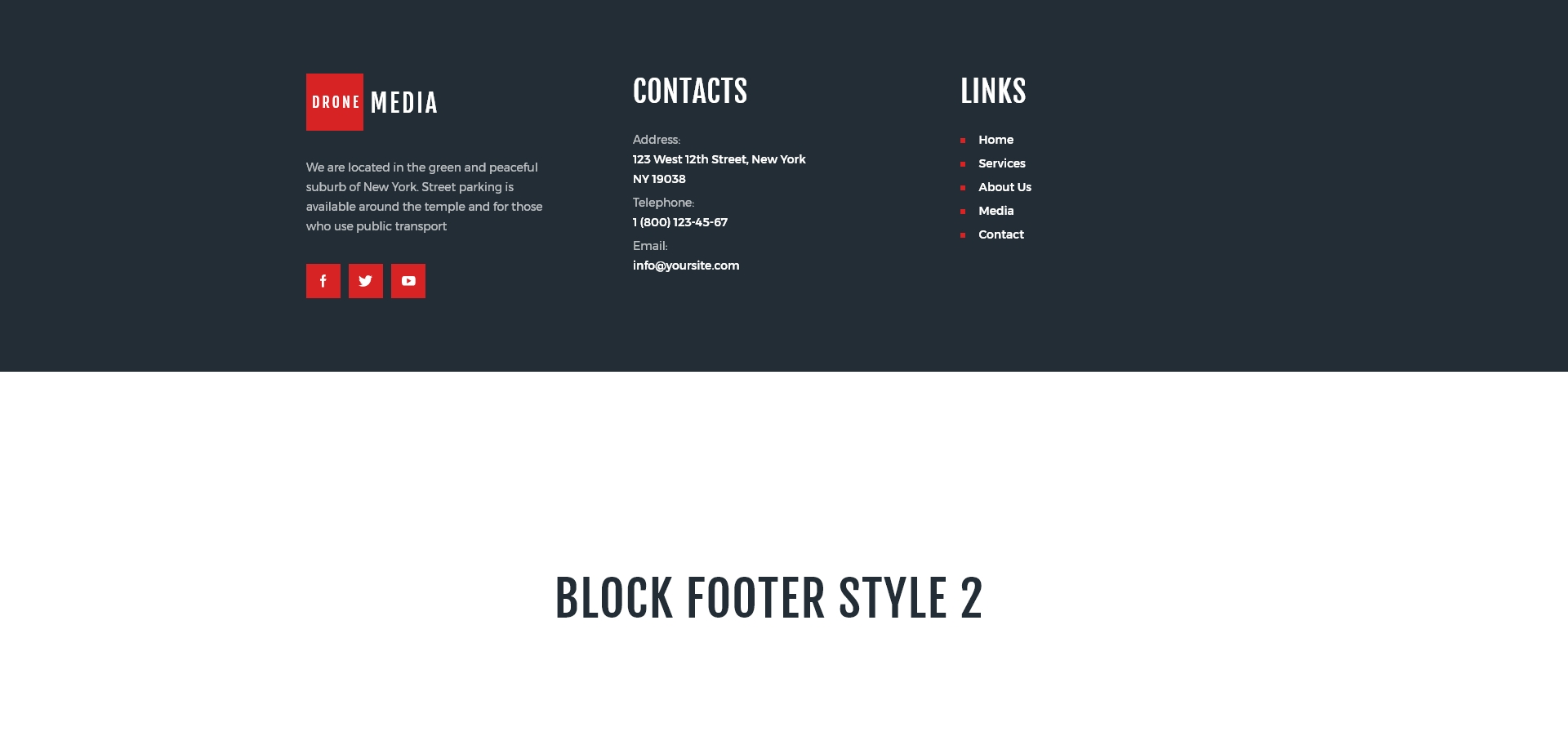 Block footer style 2