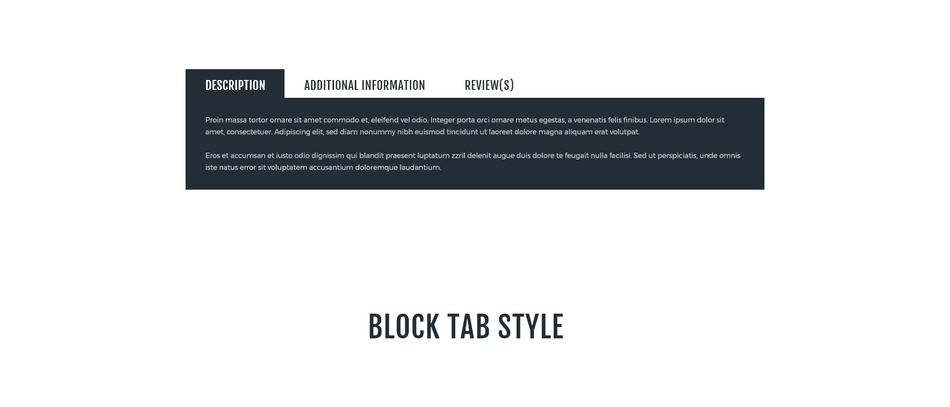 Block tab style