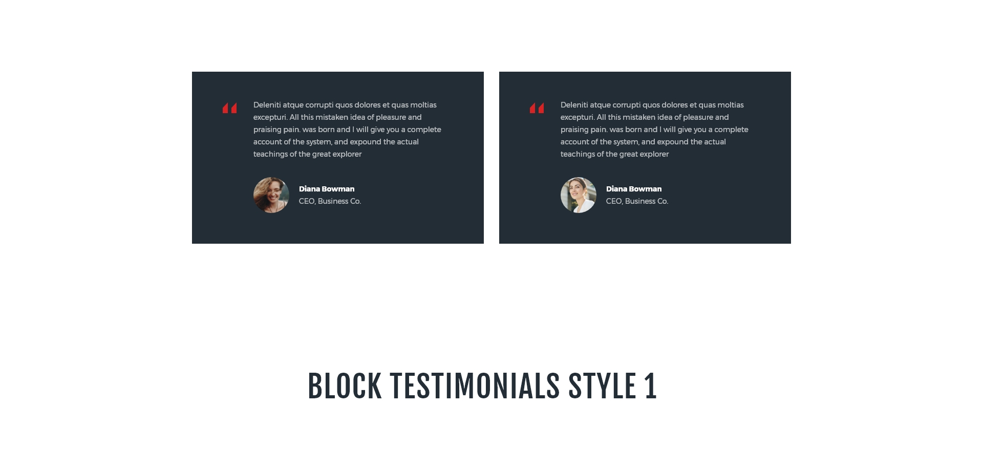 Block testimonials style 1