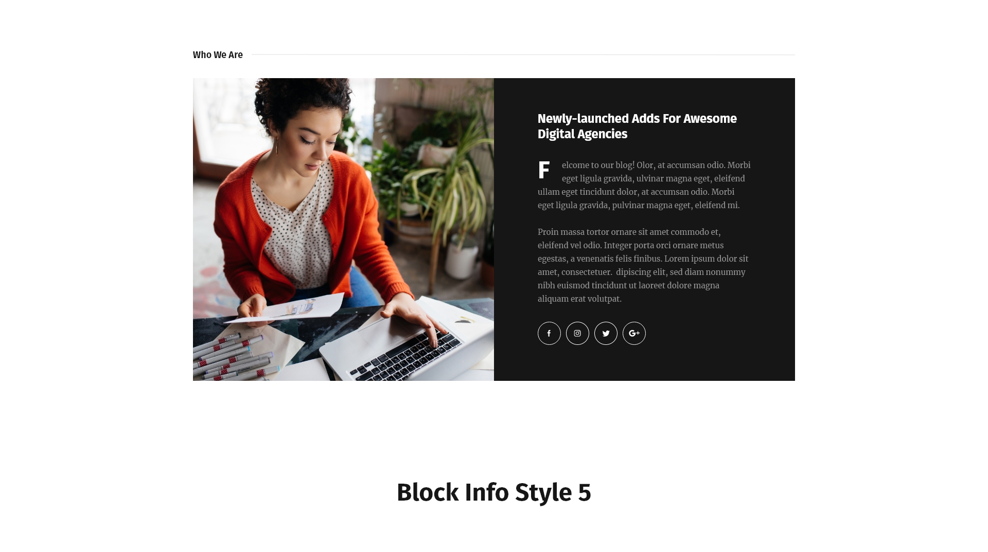 Block Info Style 5