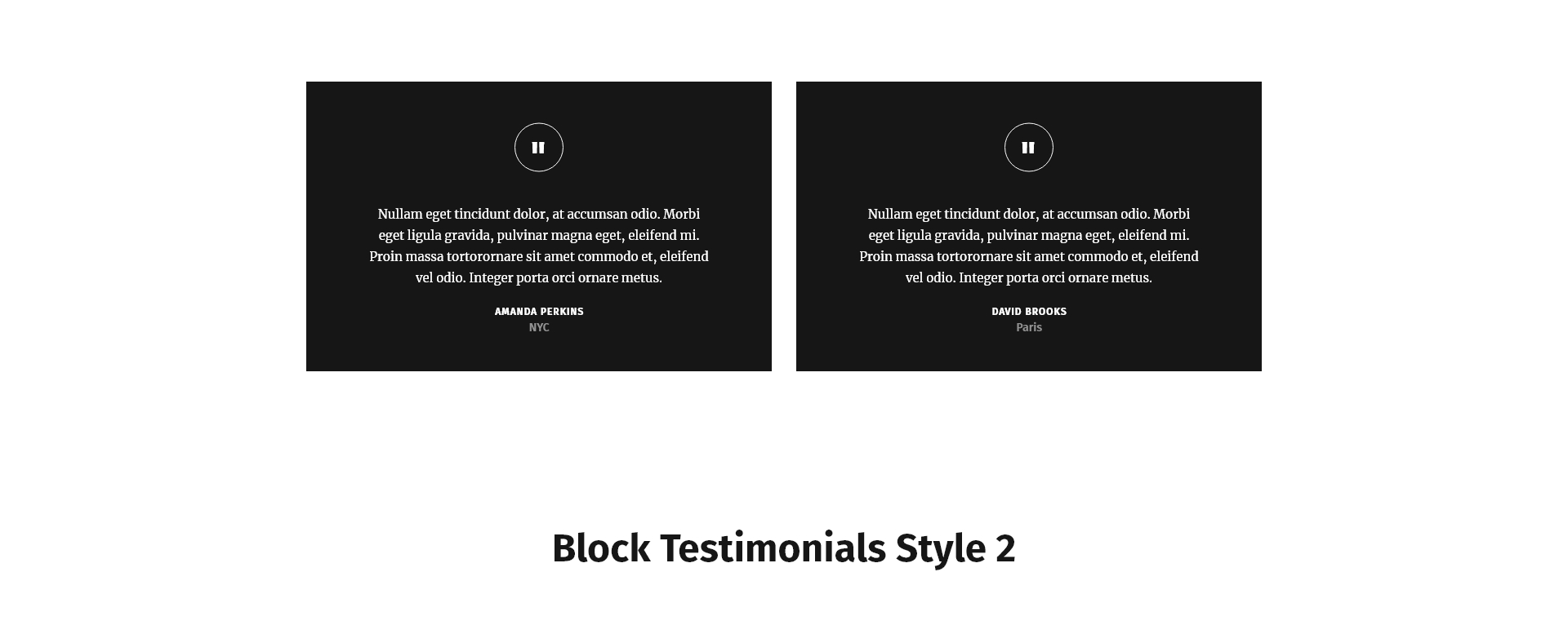 Block Testimonials Style 2 PRO