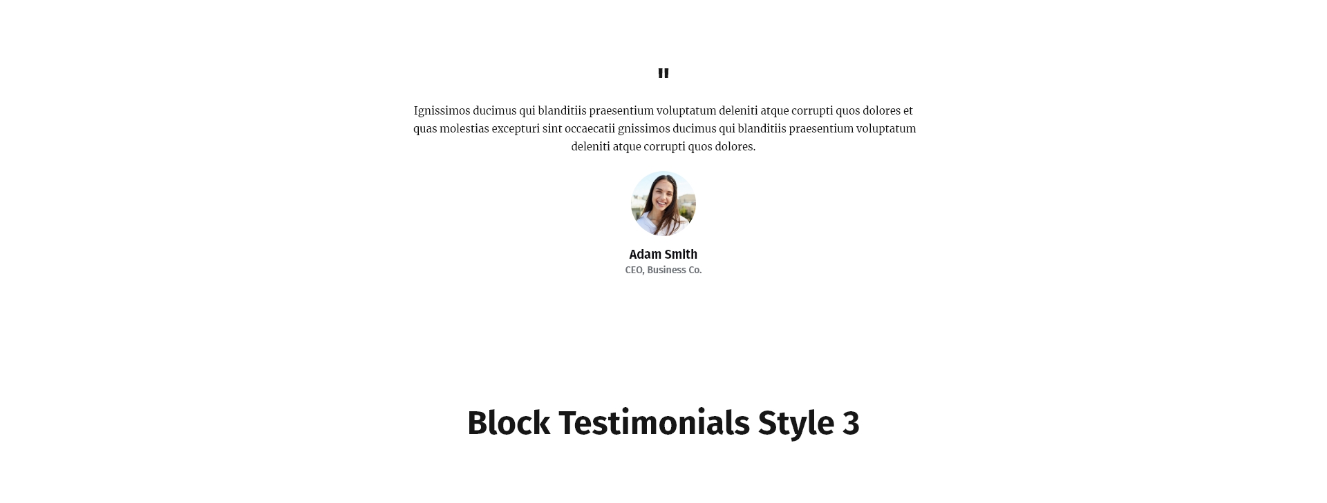 Block Testimonials Style 3 PRO