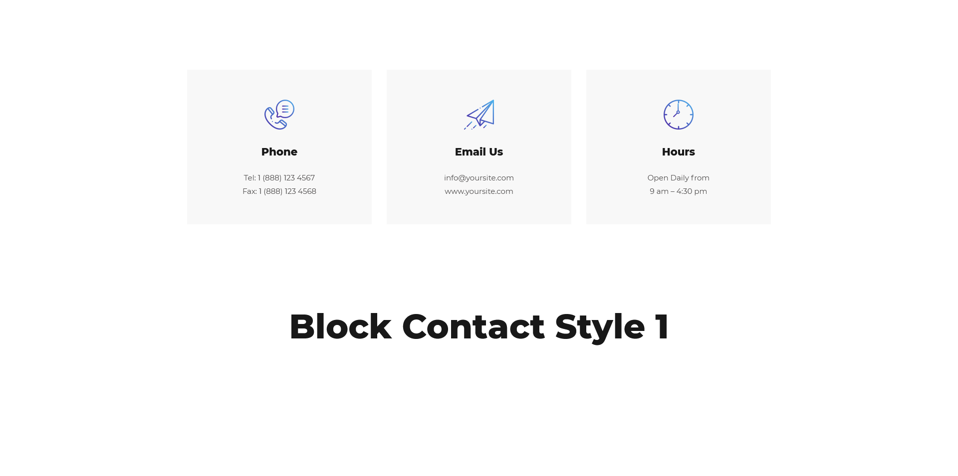 Block Contact Style 1