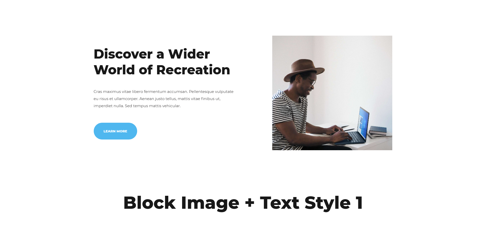 Block Image and Text Style 1