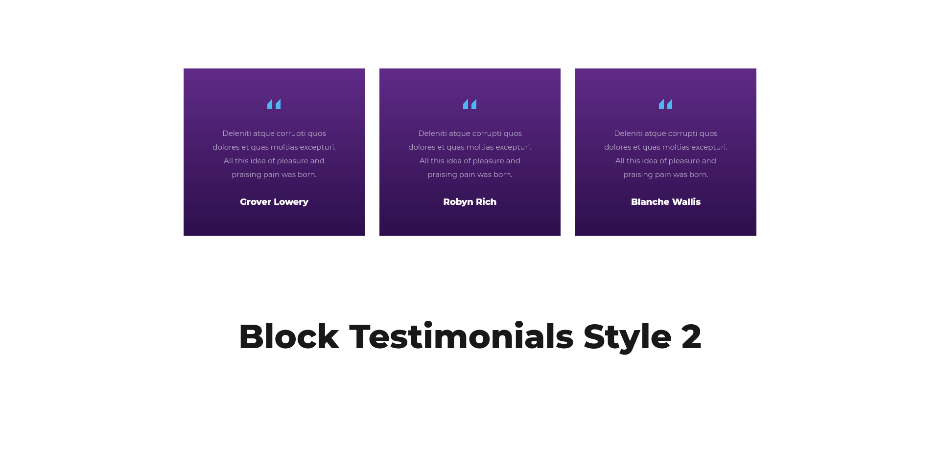 Block Testimonials Style 1